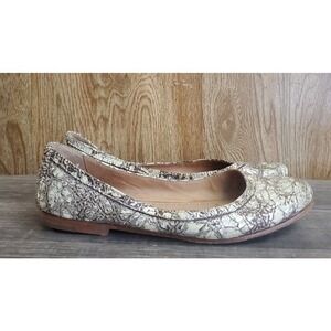 Frye Carson Ballet Flats‎ Crackle Metallic Womens Size 7